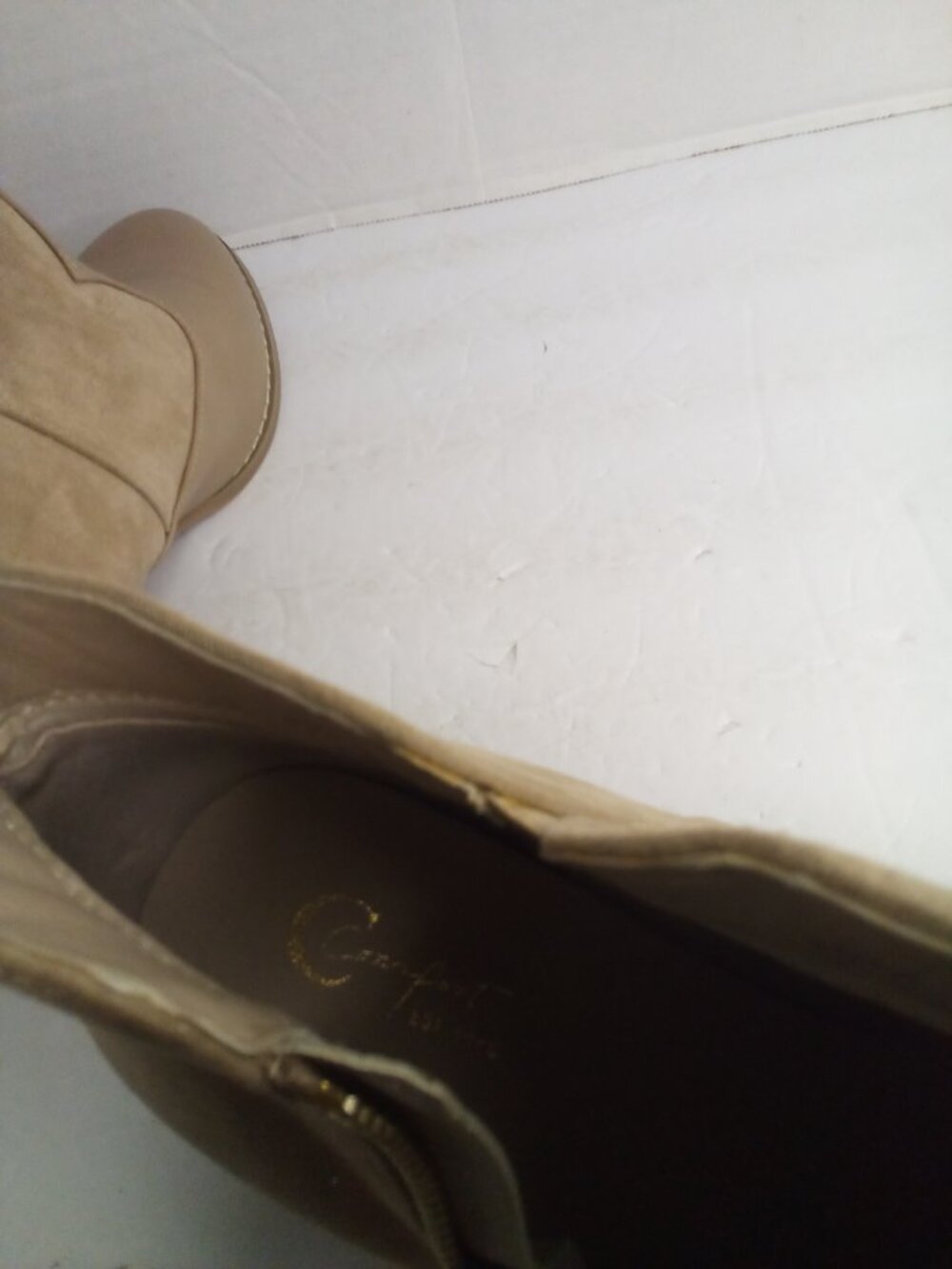 Comfort Est 1946 Ankle Boot Women 10M 10 Side Zip Block Heel Bootie Tan Brown - Picture 11 of 13